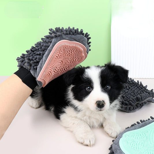 PawVenture 2‑in‑1 Self‑Cleaning Pet Grooming Glove