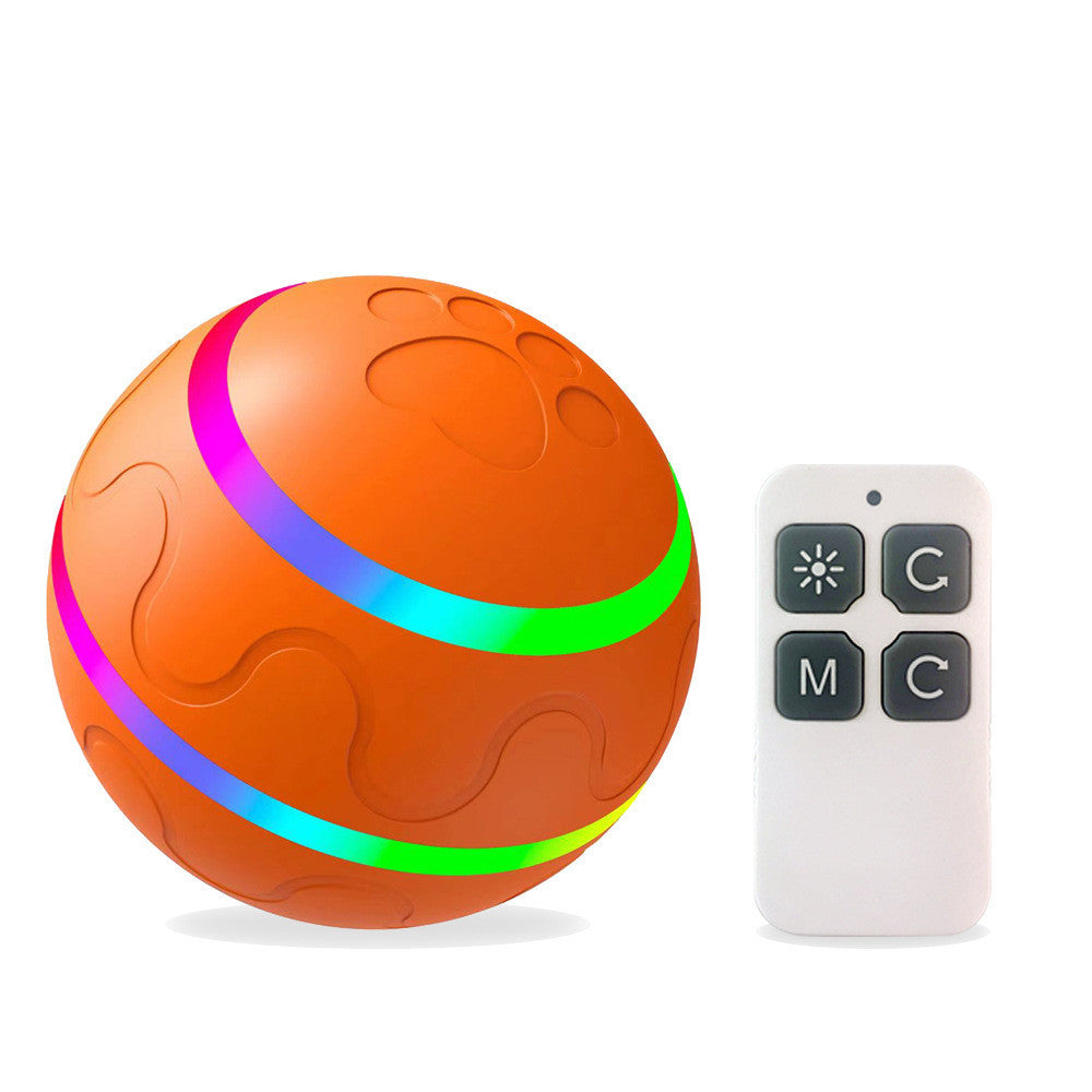 PawVenture Smart Cat Toy Ball – Self-Rotating, LED Light, USB Rechargeable