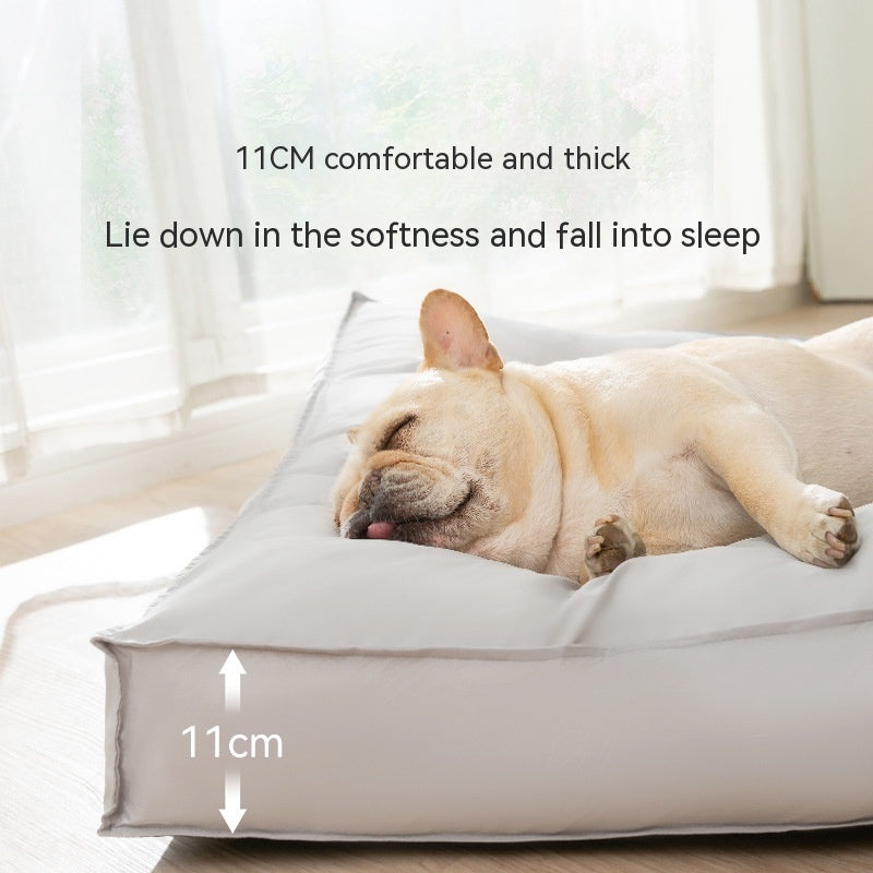 Kimpets Ultra Plush Orthopedic Foam Dog Bed – Removable Faux-Fur Cover & Waterproof Base
