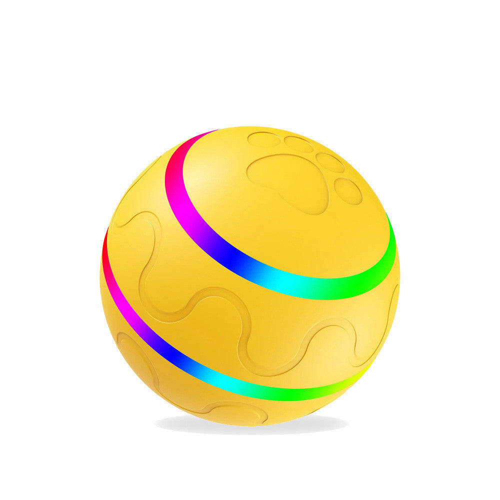 PawVenture Smart Cat Toy Ball – Self-Rotating, LED Light, USB Rechargeable