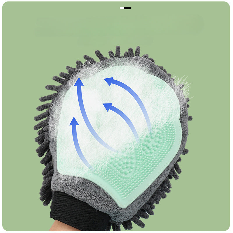 PawVenture 2‑in‑1 Self‑Cleaning Pet Grooming Glove