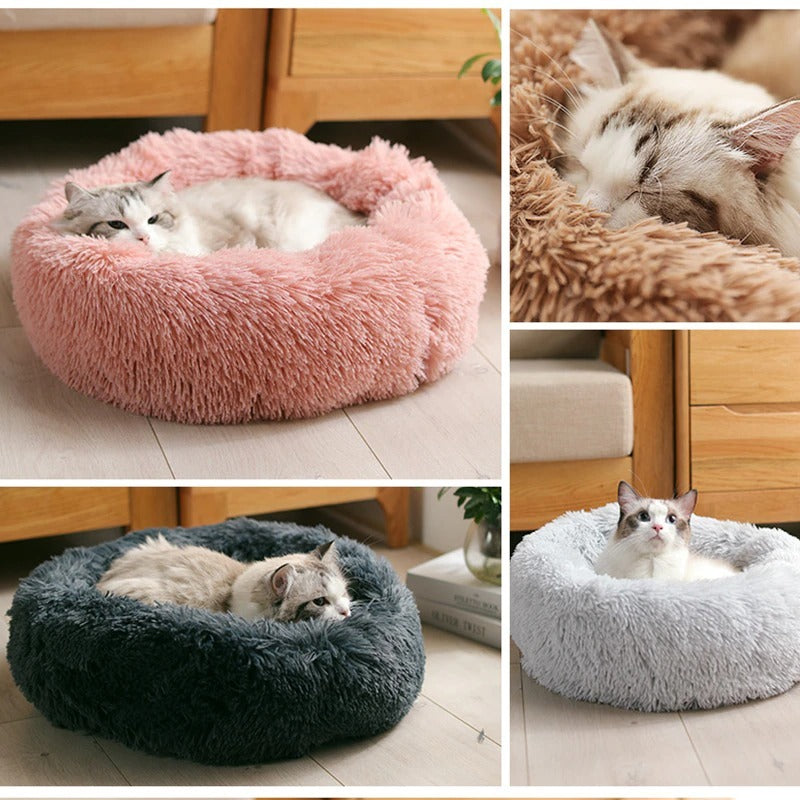 PawVenture Super‑Soft Plush Dog & Cat House Bed