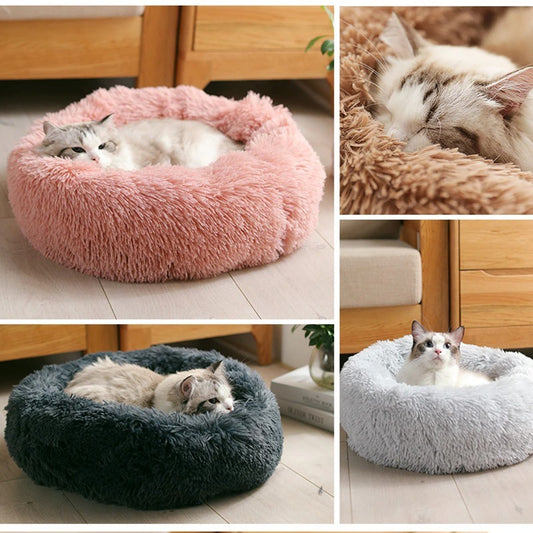PawVenture Super‑Soft Plush Dog & Cat House Bed