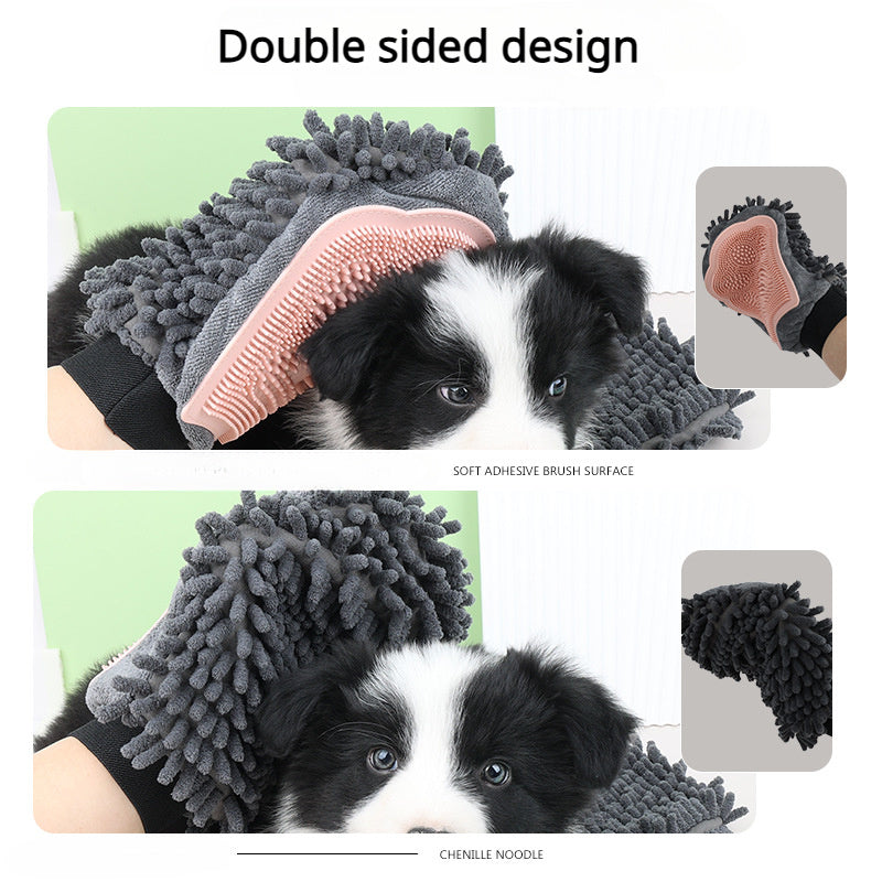 PawVenture 2‑in‑1 Self‑Cleaning Pet Grooming Glove