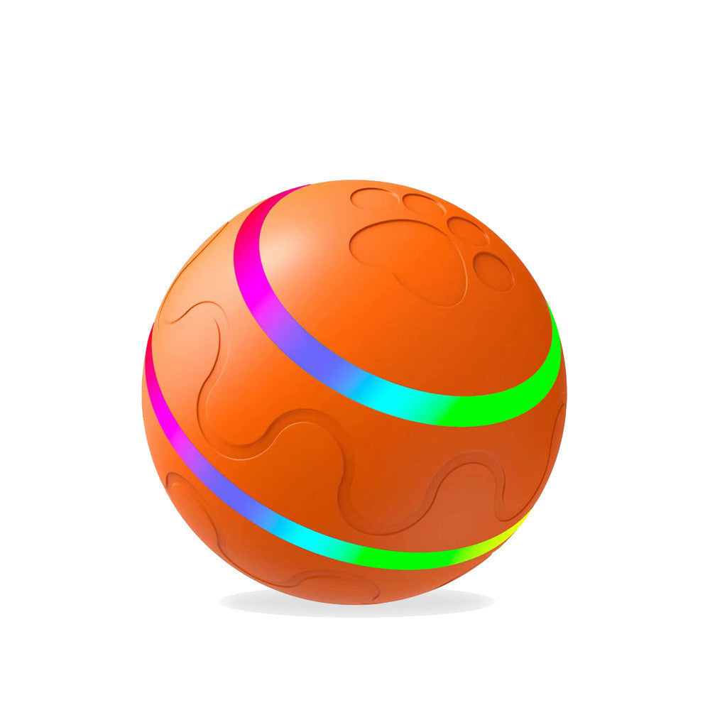 PawVenture Smart Cat Toy Ball – Self-Rotating, LED Light, USB Rechargeable