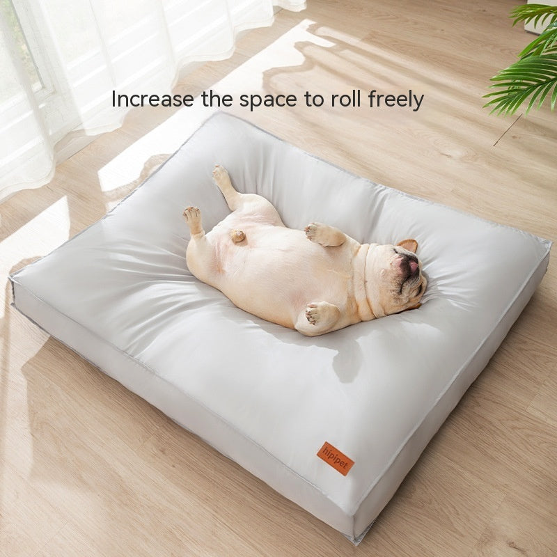 Kimpets Ultra Plush Orthopedic Foam Dog Bed – Removable Faux-Fur Cover & Waterproof Base