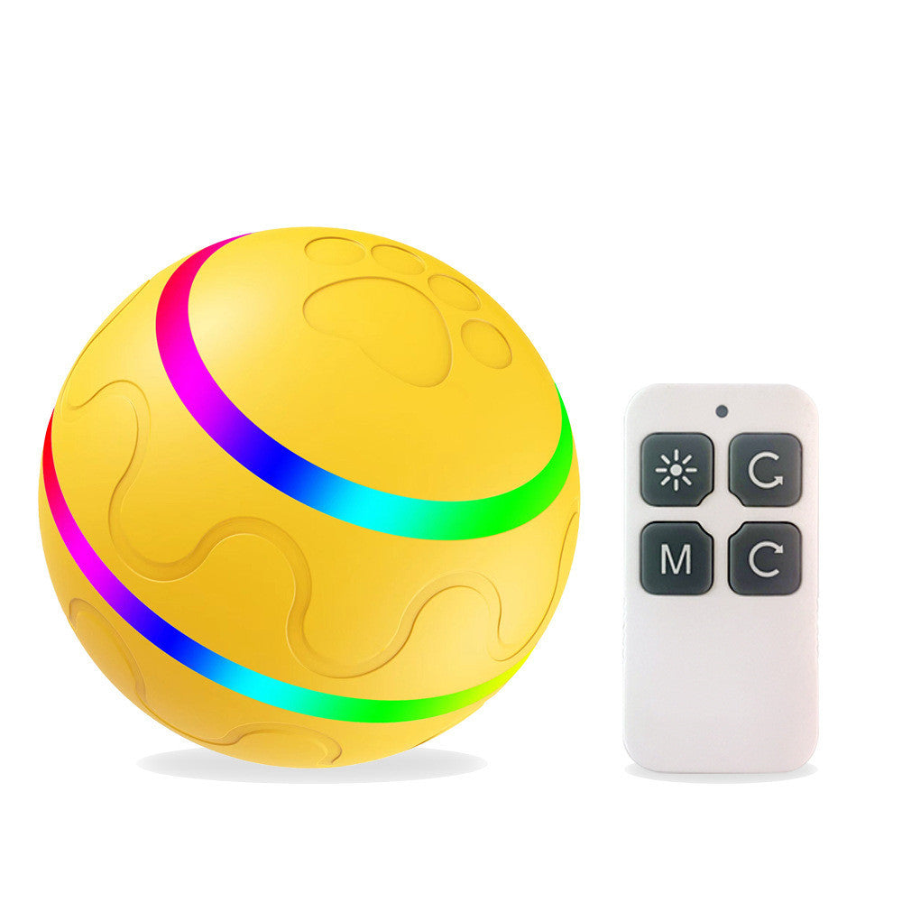 PawVenture Smart Cat Toy Ball – Self-Rotating, LED Light, USB Rechargeable