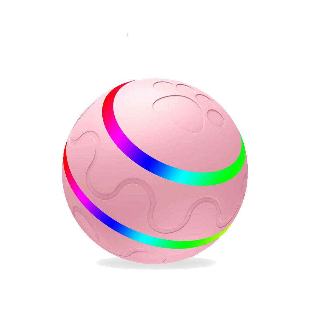 PawVenture Smart Cat Toy Ball – Self-Rotating, LED Light, USB Rechargeable