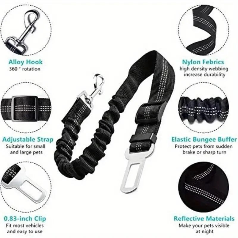 PawVenture Premium Car Safety Harness & Seat Belt for Dogs & Cats