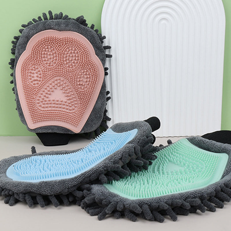 PawVenture 2‑in‑1 Self‑Cleaning Pet Grooming Glove