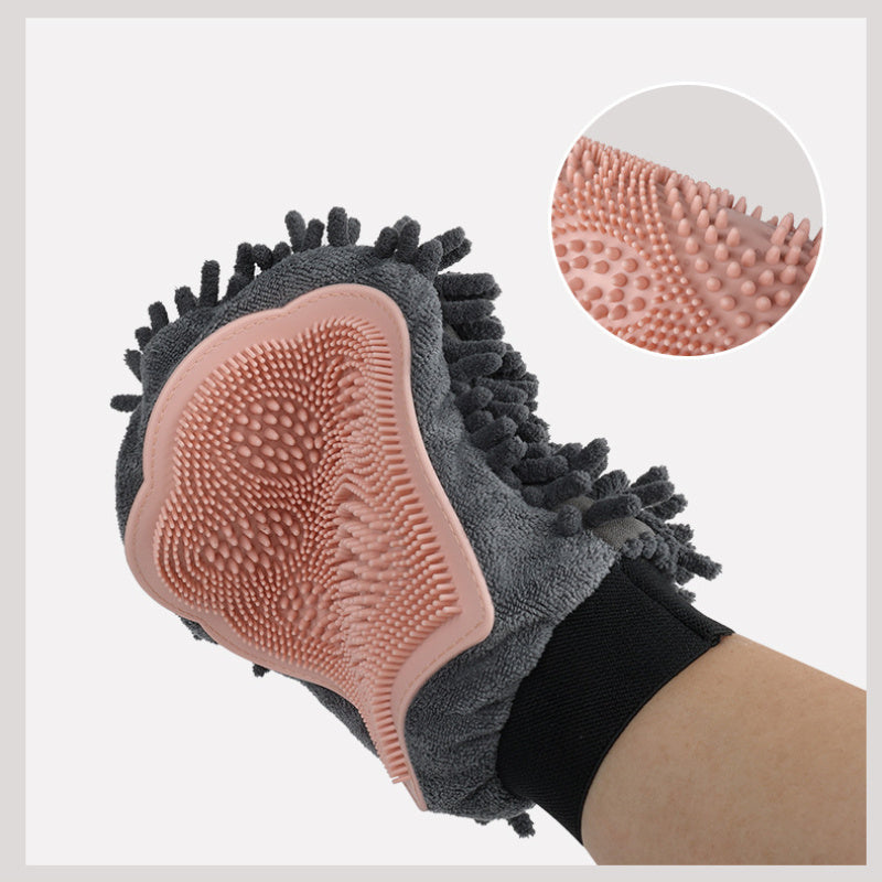 PawVenture 2‑in‑1 Self‑Cleaning Pet Grooming Glove