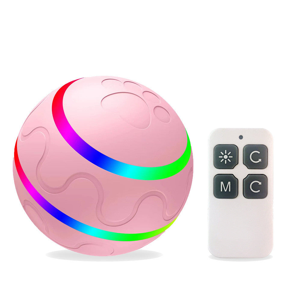 PawVenture Smart Cat Toy Ball – Self-Rotating, LED Light, USB Rechargeable