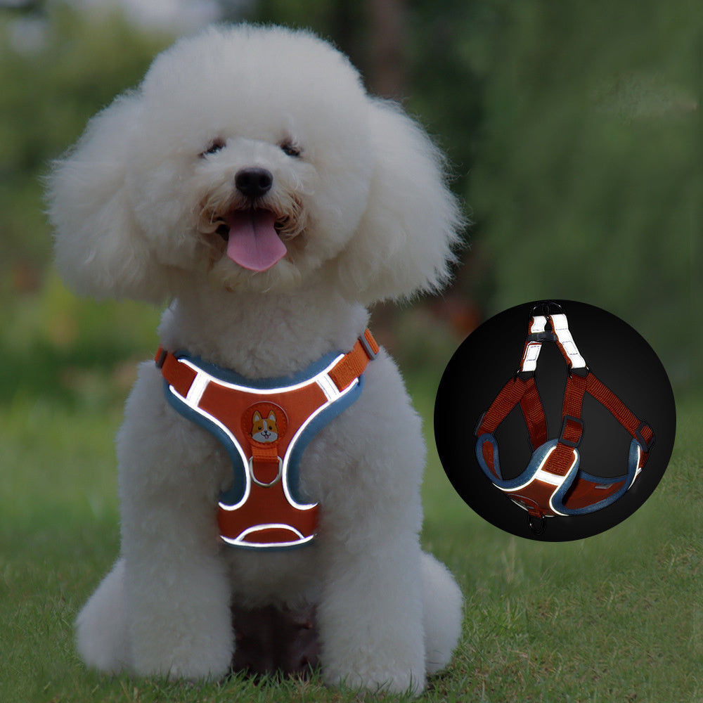 PawVenture Premium No-Pull Mesh Harness & Reflective Leash Set